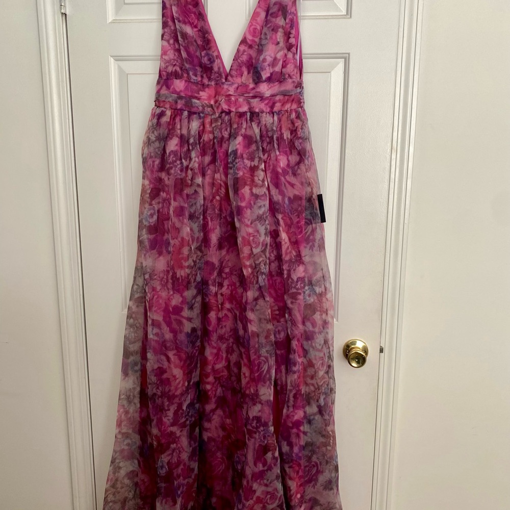 Lulu's Vibrant Magenta Floral Dress